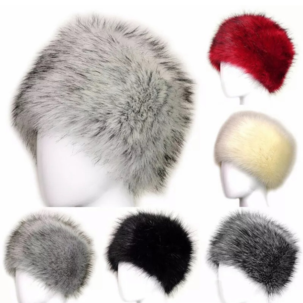 Faux Fur Hats Set of TWO
